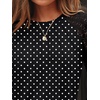 image:imageAUTOMET Womens Long Sleeve Shirts Lace Tops 2026 Fall Outfit Casual BlouseBlack Polka Dot