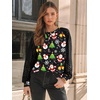 image:imageAUTOMET Womens Long Sleeve Shirts Lace Tops 2026 Fall Outfit Casual BlouseBlack Snow