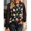 image:imageAUTOMET Womens Long Sleeve Shirts Lace Tops 2026 Fall Outfit Casual BlouseBlack Snow