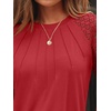 image:imageAUTOMET Womens Long Sleeve Shirts Lace Tops 2026 Fall Outfit Casual BlouseBrick Red