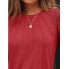 image:imageAUTOMET Womens Long Sleeve Shirts Lace Tops 2026 Fall Outfit Casual BlouseBrightred
