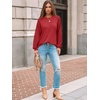 image:imageAUTOMET Womens Long Sleeve Shirts Lace Tops 2026 Fall Outfit Casual BlouseBrightred