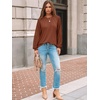 image:imageAUTOMET Womens Long Sleeve Shirts Lace Tops 2026 Fall Outfit Casual BlouseBrown