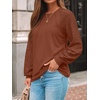 image:imageAUTOMET Womens Long Sleeve Shirts Lace Tops 2026 Fall Outfit Casual BlouseCaramel