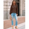 image:imageAUTOMET Womens Long Sleeve Shirts Lace Tops 2026 Fall Outfit Casual BlouseChocolate Brown