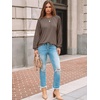 image:imageAUTOMET Womens Long Sleeve Shirts Lace Tops 2026 Fall Outfit Casual BlouseCoffee