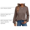 image:imageAUTOMET Womens Long Sleeve Shirts Lace Tops 2026 Fall Outfit Casual BlouseCoffee