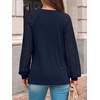 image:imageAUTOMET Womens Long Sleeve Shirts Lace Tops 2026 Fall Outfit Casual BlouseDarkblue