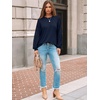 image:imageAUTOMET Womens Long Sleeve Shirts Lace Tops 2026 Fall Outfit Casual BlouseDarkblue