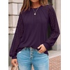 image:imageAUTOMET Womens Long Sleeve Shirts Lace Tops 2026 Fall Outfit Casual BlouseDarkpurple