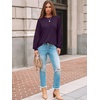 image:imageAUTOMET Womens Long Sleeve Shirts Lace Tops 2026 Fall Outfit Casual BlouseDarkpurple