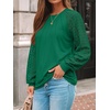 image:imageAUTOMET Womens Long Sleeve Shirts Lace Tops 2026 Fall Outfit Casual BlouseGreen