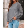 image:imageAUTOMET Womens Long Sleeve Shirts Lace Tops 2026 Fall Outfit Casual BlouseGrey