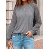 image:imageAUTOMET Womens Long Sleeve Shirts Lace Tops 2026 Fall Outfit Casual BlouseGrey