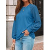 image:imageAUTOMET Womens Long Sleeve Shirts Lace Tops 2026 Fall Outfit Casual BlouseGreyblue