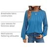 image:imageAUTOMET Womens Long Sleeve Shirts Lace Tops 2026 Fall Outfit Casual BlouseGreyblue