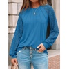 image:imageAUTOMET Womens Long Sleeve Shirts Lace Tops 2026 Fall Outfit Casual BlouseGreyblue