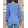 image:imageAUTOMET Womens Long Sleeve Shirts Lace Tops 2026 Fall Outfit Casual BlouseLightblue