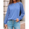 image:imageAUTOMET Womens Long Sleeve Shirts Lace Tops 2026 Fall Outfit Casual BlouseLightblue