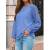 image:imageAUTOMET Womens Long Sleeve Shirts Lace Tops 2026 Fall Outfit Casual BlouseLightblue