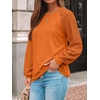 image:imageAUTOMET Womens Long Sleeve Shirts Lace Tops 2026 Fall Outfit Casual BlouseLightorange