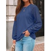 image:imageAUTOMET Womens Long Sleeve Shirts Lace Tops 2026 Fall Outfit Casual BlouseNavy