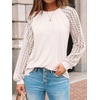 image:imageAUTOMET Womens Long Sleeve Shirts Lace Tops 2026 Fall Outfit Casual BlouseOatmeal