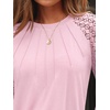 image:imageAUTOMET Womens Long Sleeve Shirts Lace Tops 2026 Fall Outfit Casual BlousePink