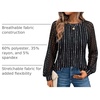 image:imageAUTOMET Womens Long Sleeve Shirts Lace Tops 2026 Fall Outfit Casual BlousePrinting Black