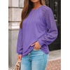 image:imageAUTOMET Womens Long Sleeve Shirts Lace Tops 2026 Fall Outfit Casual BlousePurple