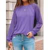 image:imageAUTOMET Womens Long Sleeve Shirts Lace Tops 2026 Fall Outfit Casual BlousePurple