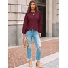 image:imageAUTOMET Womens Long Sleeve Shirts Lace Tops 2026 Fall Outfit Casual BlouseRed