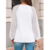 image:imageAUTOMET Womens Long Sleeve Shirts Lace Tops 2026 Fall Outfit Casual BlouseWhite