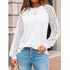 image:imageAUTOMET Womens Long Sleeve Shirts Lace Tops 2026 Fall Outfit Casual BlouseWhite
