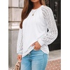 image:imageAUTOMET Womens Long Sleeve Shirts Lace Tops 2026 Fall Outfit Casual BlouseWhite