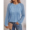 image:imageAUTOMET Womens Long Sleeve Shirts Lace Tops 2026 Fall Outfit Casual BlouseWhite Blue