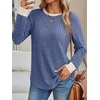 image:imageAUTOMET Womens Long Sleeve Tops Fall Fashion Casual TunicBlue 02