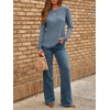 image:imageAUTOMET Womens Long Sleeve Tops Fall Fashion Casual TunicBlue