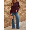 image:imageAUTOMET Womens Long Sleeve Tops Fall Fashion Casual TunicMaroon
