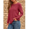 image:imageAUTOMET Womens Long Sleeve Tops Fall Fashion Casual TunicRed