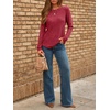 image:imageAUTOMET Womens Long Sleeve Tops Fall Fashion Casual TunicRed