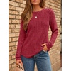image:imageAUTOMET Womens Long Sleeve Tops Fall Fashion Casual TunicRed