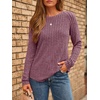 image:imageAUTOMET Womens Long Sleeve Tops Fall Fashion Casual TunicWine