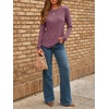image:imageAUTOMET Womens Long Sleeve Tops Fall Fashion Casual TunicWine