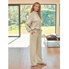 image:imageAUTOMET Womens Mock Neck 2 Piece Lounge Sweat Sets Matching Fall FashionApricot