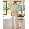 image:imageAUTOMET Womens Mock Neck 2 Piece Lounge Sweat Sets Matching Fall FashionApricot