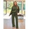 image:imageAUTOMET Womens Mock Neck 2 Piece Lounge Sweat Sets Matching Fall FashionArmygreen