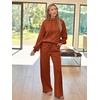 image:imageAUTOMET Womens Mock Neck 2 Piece Lounge Sweat Sets Matching Fall FashionCaramel