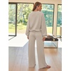 image:imageAUTOMET Womens Mock Neck 2 Piece Lounge Sweat Sets Matching Fall FashionCoffeegrey