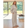 image:imageAUTOMET Womens Mock Neck 2 Piece Lounge Sweat Sets Matching Fall FashionCoffeegrey